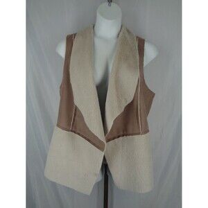Chicos Faux Suede Fur Vest Size 2 (12) Large